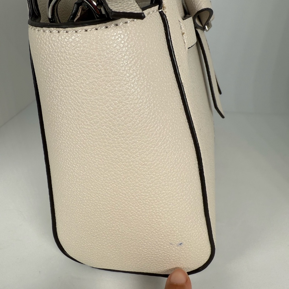 Nine West Ivory Satchel with Bow Accent - Picture 7 of 15